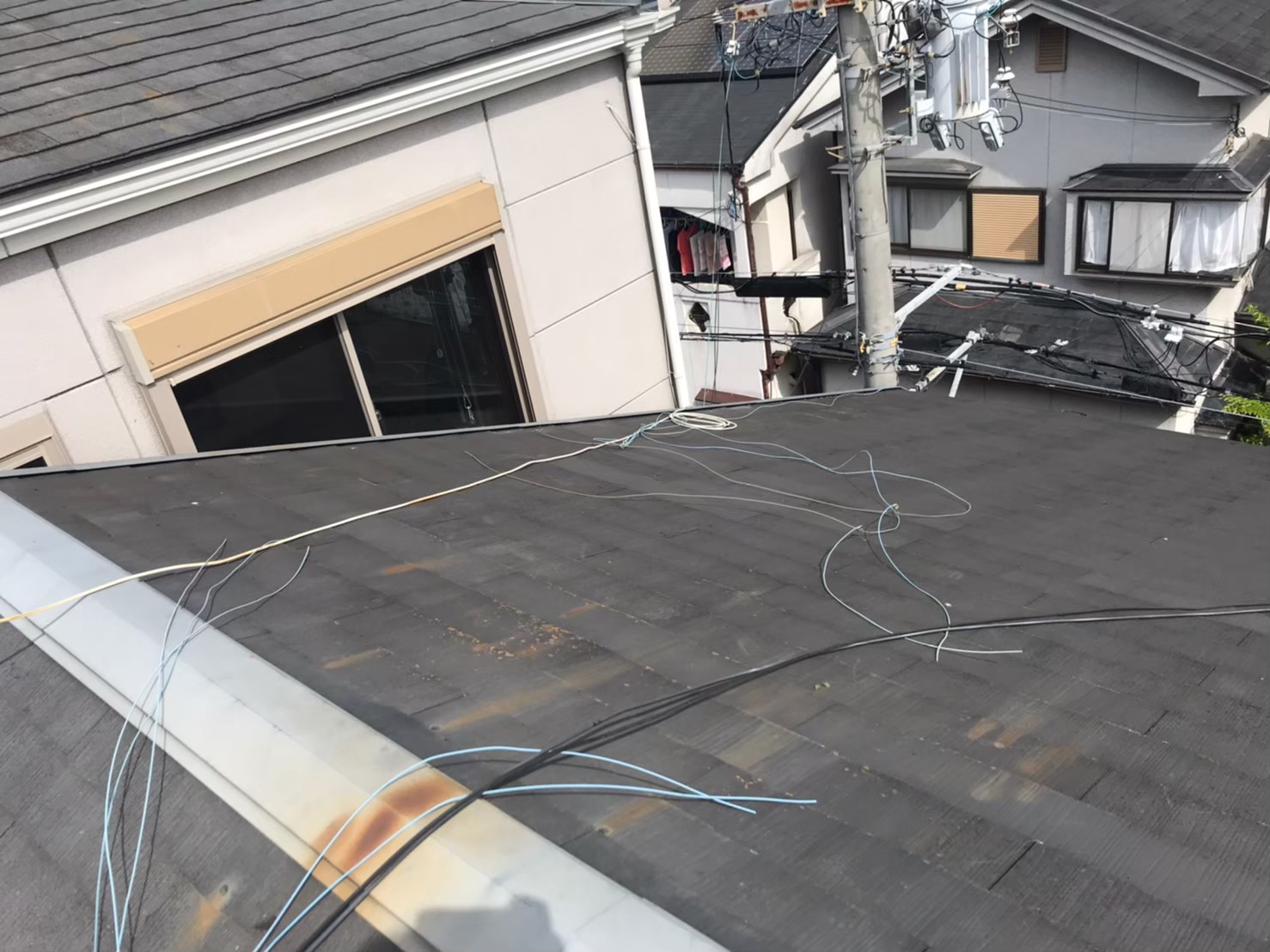 無料点検屋根のアンテナ倒壊